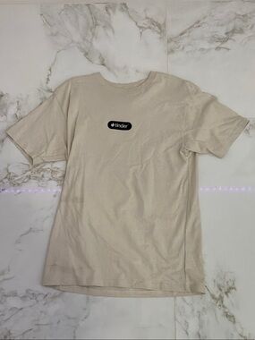 Logo Beige Crewneck T-Shirt
